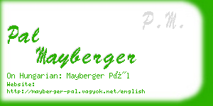 pal mayberger business card